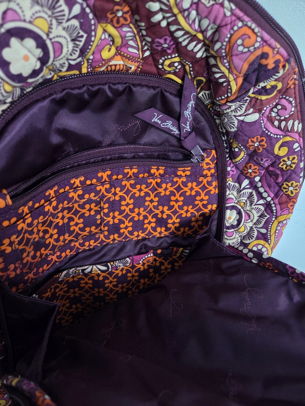 Vera Bradley Backpack With Built In Computer Compartment - Picture 6 of 9